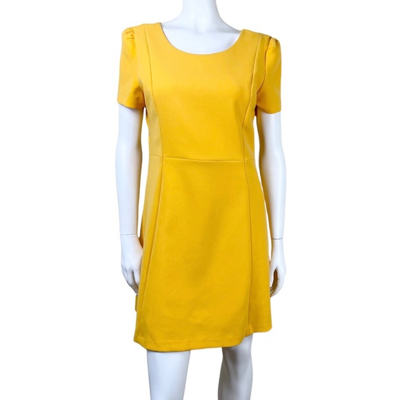 ZARA TRAFALUC Mod Retro A-Line Exposed Zipper Mini Dress L Boho Preppy 60s - Picture 2 of 11